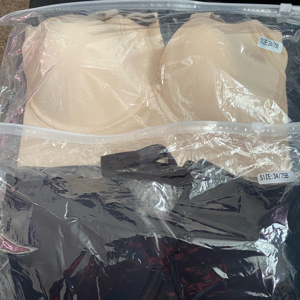 I’m selling two brand new bras never used that cover your bra line rolls.